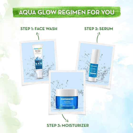 mamaearth range Aqua Glow Gel Face Moisturizer With Himalayan Thermal Water and Hyaluronic Acid