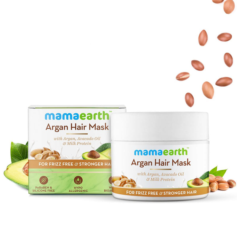 Argan Hair Mask with Argan, Avocado Oil, and Milk Protein for Frizz-free and Stronger Hair-200ml