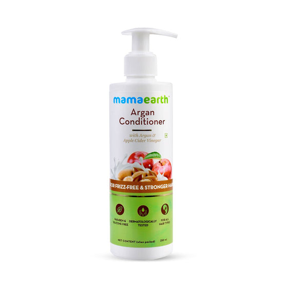 Argan Conditioner with Argan and Apple Cider Vinegar for Frizz-Free and Stronger Hair - 250ml