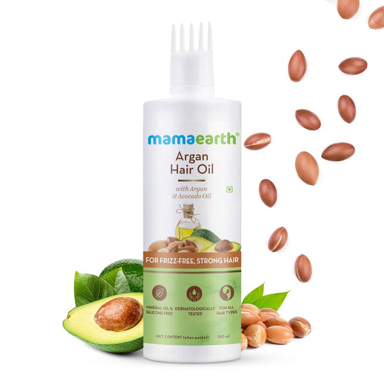 Mamaearth Argan Hair Oil for Frizz-Free and Stronger Hair