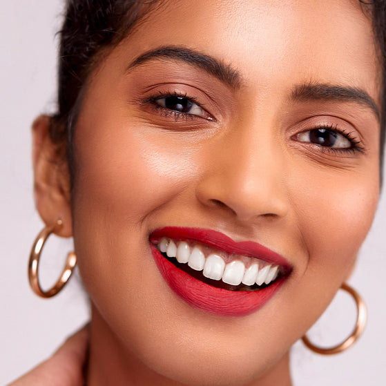 red liquid lipstick