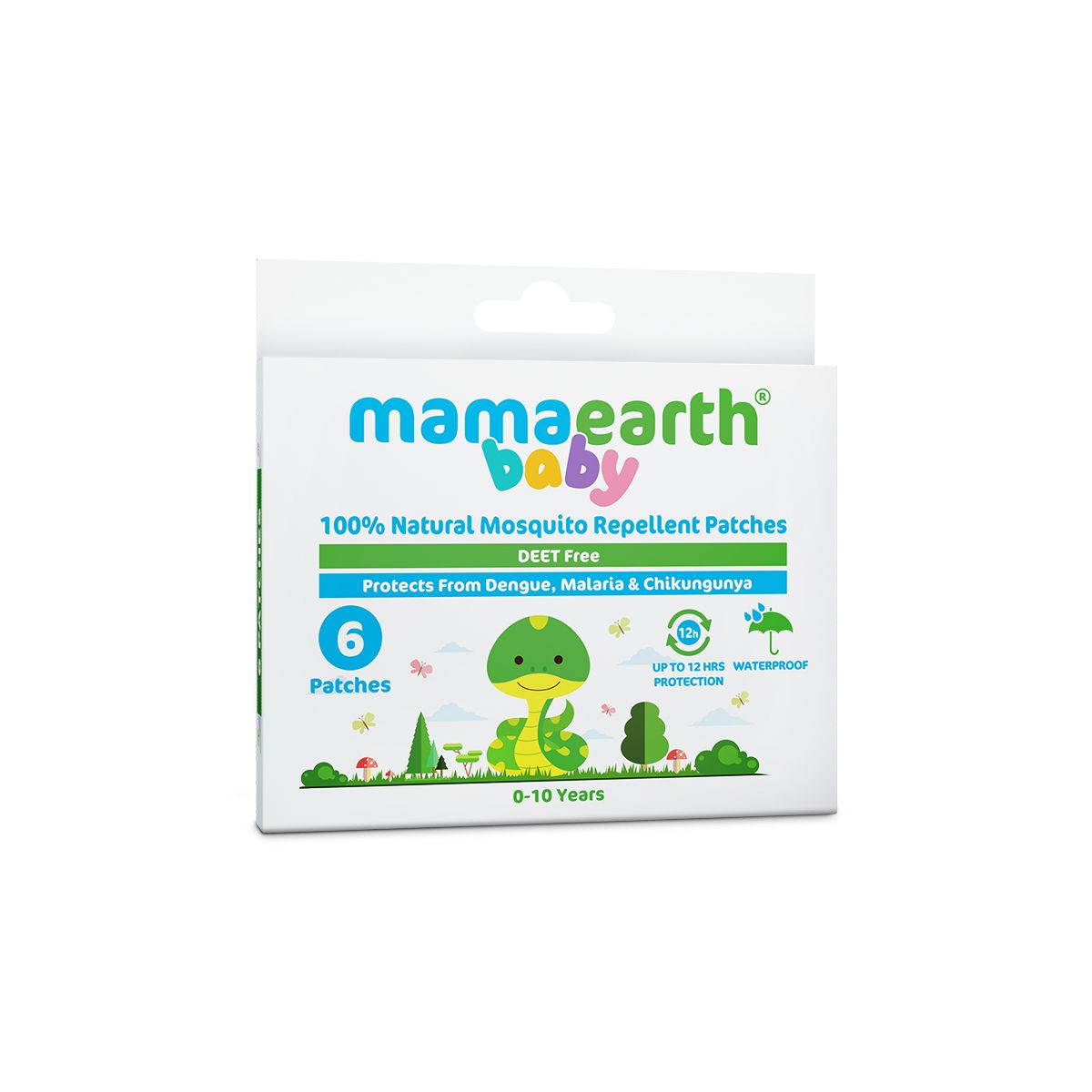 Baby 100% Natural Mosquito Repellent Patches with Citronella Oil & Lemongrass Extract - 6 Pcs