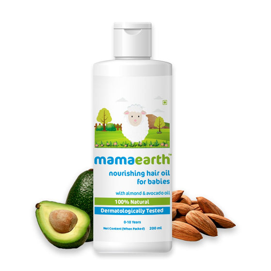 Nourishing Hair Oil for Babies with Almond and Avocado Oil - 200 ml
