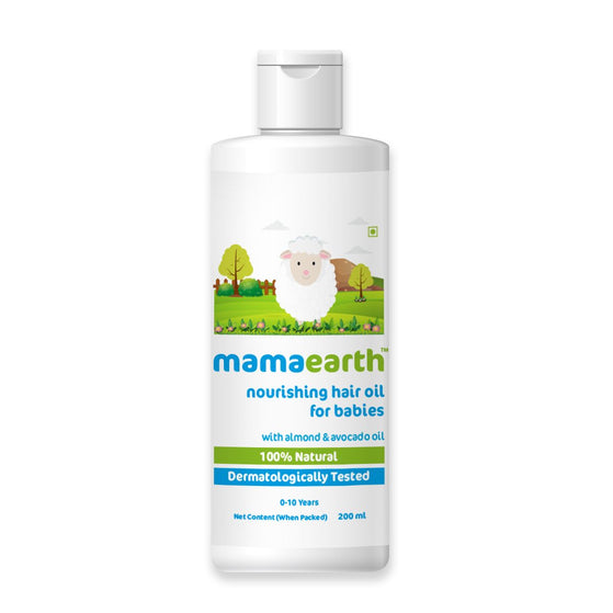 Nourishing Hair Oil for Babies with Almond and Avocado Oil - 200 ml
