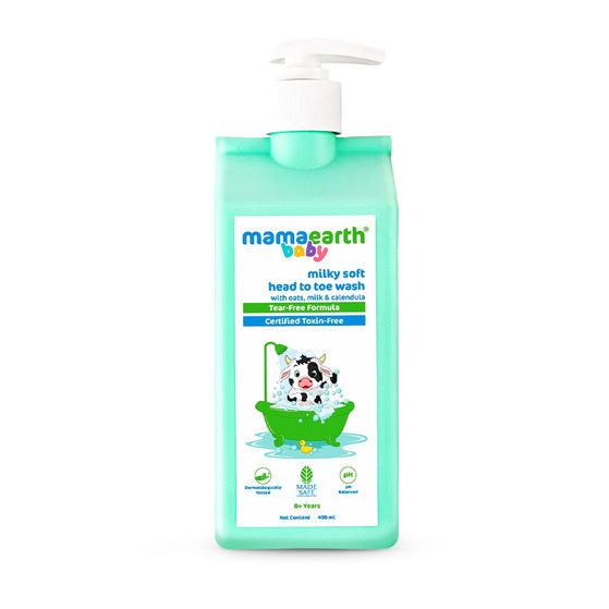 Mamaearth Milky Soft Head to Toe Wash 400ml front pack