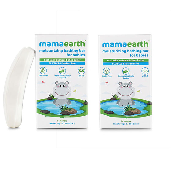 Moisturizing Bathing Bar Soap For Babies - pack of 4*75 g