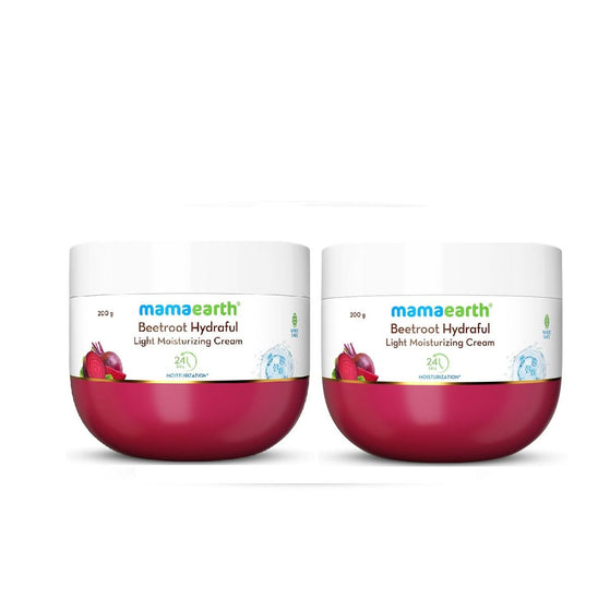 Beetroot Hydraful Moisturizer with Beetroot & Hyaluronic Acid for Natural Pink Glow - 200 g (Pack of 2)