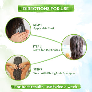  how to use BhringAmla Hair Mask with Bhringraj and Amla 