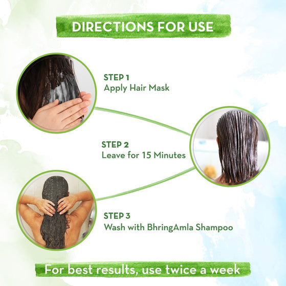 how to use BhringAmla Hair Mask with Bhringraj and Amla