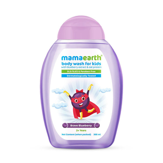 Brave Blueberry Body Wash For Kids with Blueberry and Oat Protein - 300 ml
