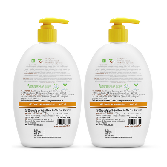 Vitamin C Body Lotion with Vitamin C & Honey for Radiant Skin - 400 ml (Pack of 2)