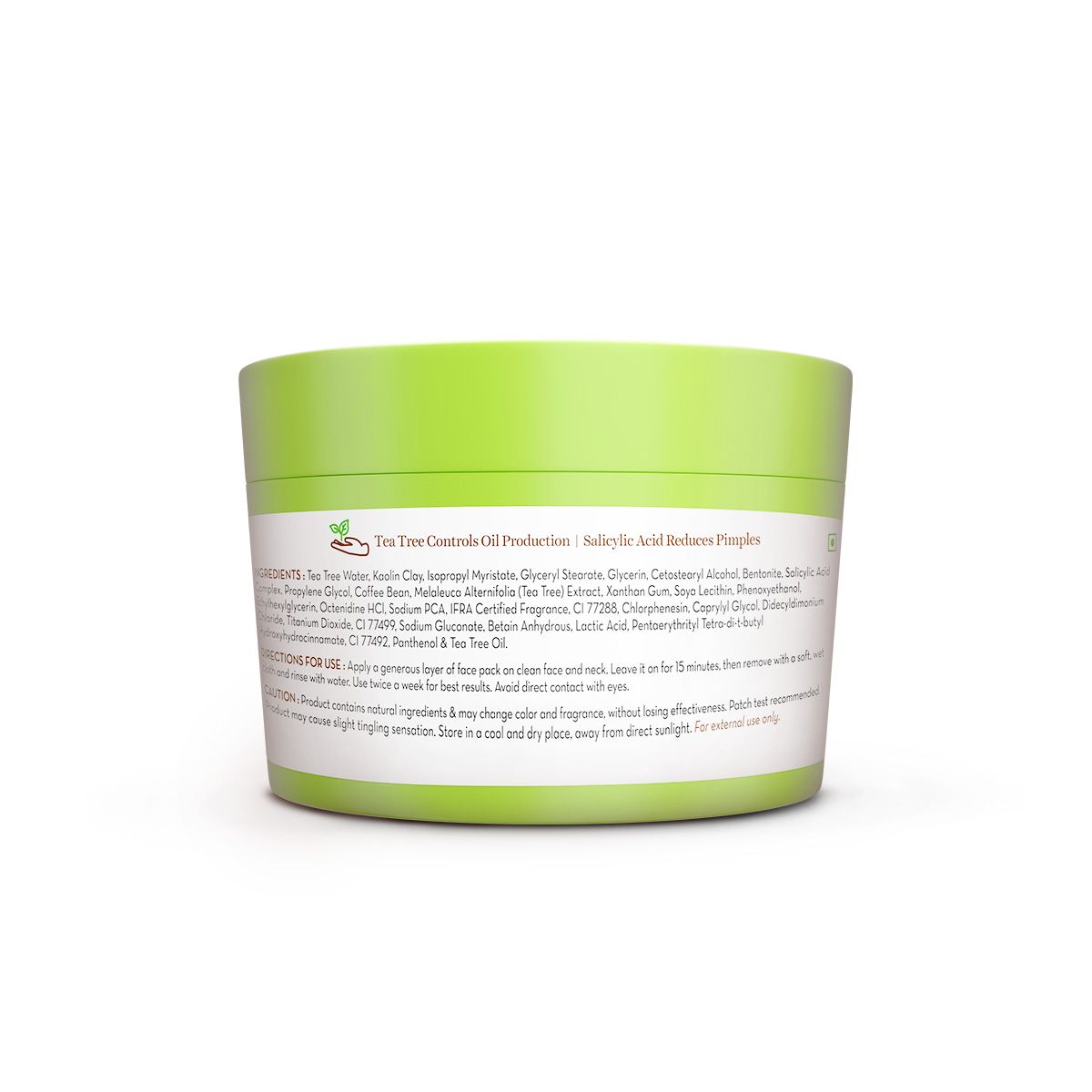 Tea Tree Oil Control Face Pack with Tea Tree & Salicylic Acid for Normal to Oily Skin - 200 g