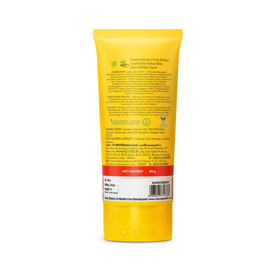 Ultra Light Indian Sunscreen SPF 50 tube side view