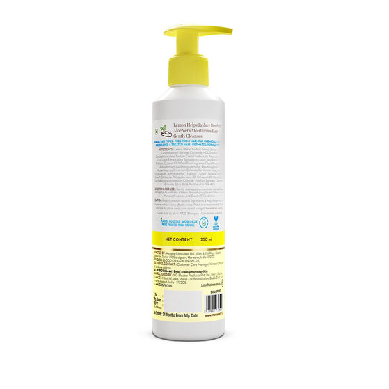 Mamaearth lemon shampoo back packaging ingredients