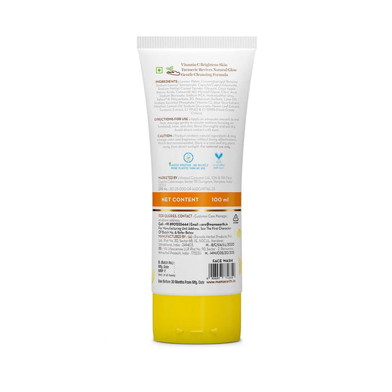 Vitamin C face wash 100ml tube side view
