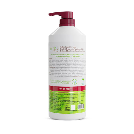 Mamaearth onion shampoo back label