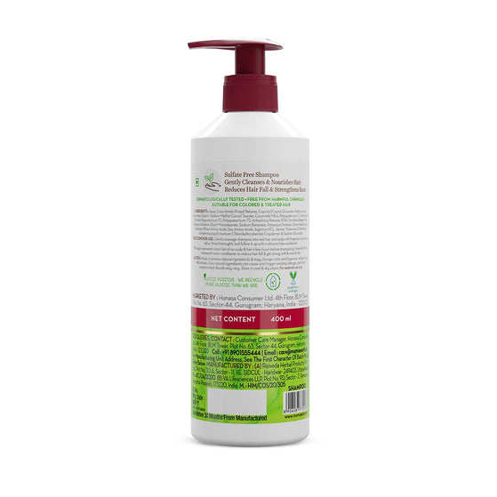 Mamaearth onion shampoo back label