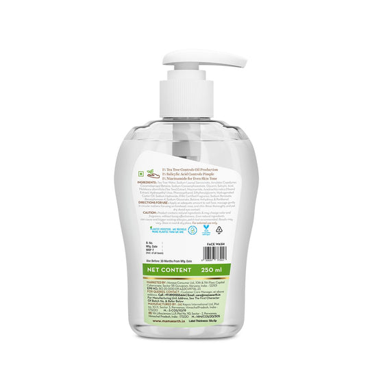 Tea Tree Pimple Control Face Wash with Tea Tree & Salicylic for Oily & Acne-Prone Skin - 250ml