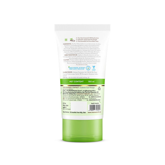 Tea Tree Pimple Control Face Wash with Tea Tree & Salicylic for Oily & Acne-Prone Skin - 150ml