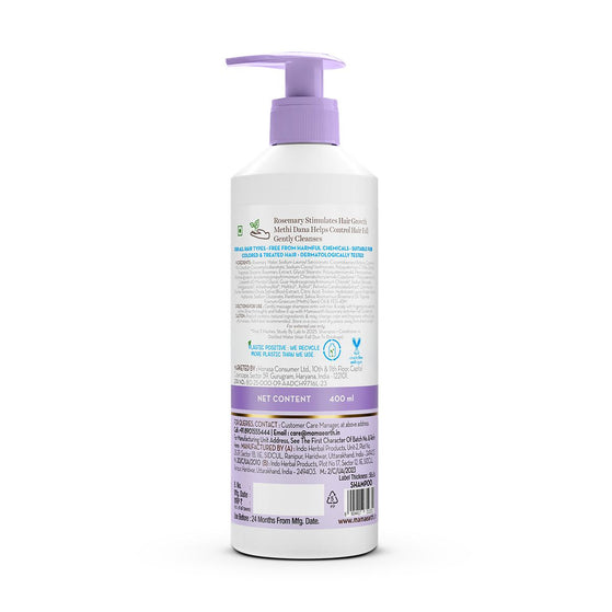 Rosemary Anti-Hair Fall Shampoo with Rosemary & Methi Dana for Reducing Hair Loss & Breakage - 400 ml