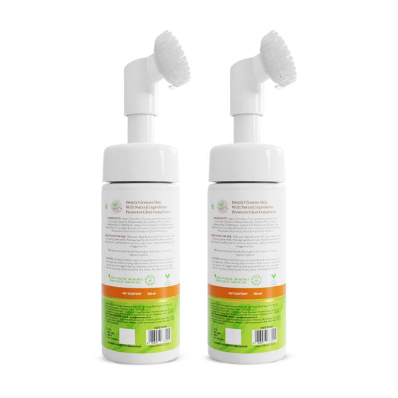 Vitamin C Foaming Face Wash with Vitamin C and Turmeric for Skin Illumination - 150ml (Pack of 2)