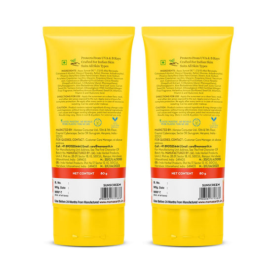Ultra Light Indian Sunscreen SPF 50 tube side view