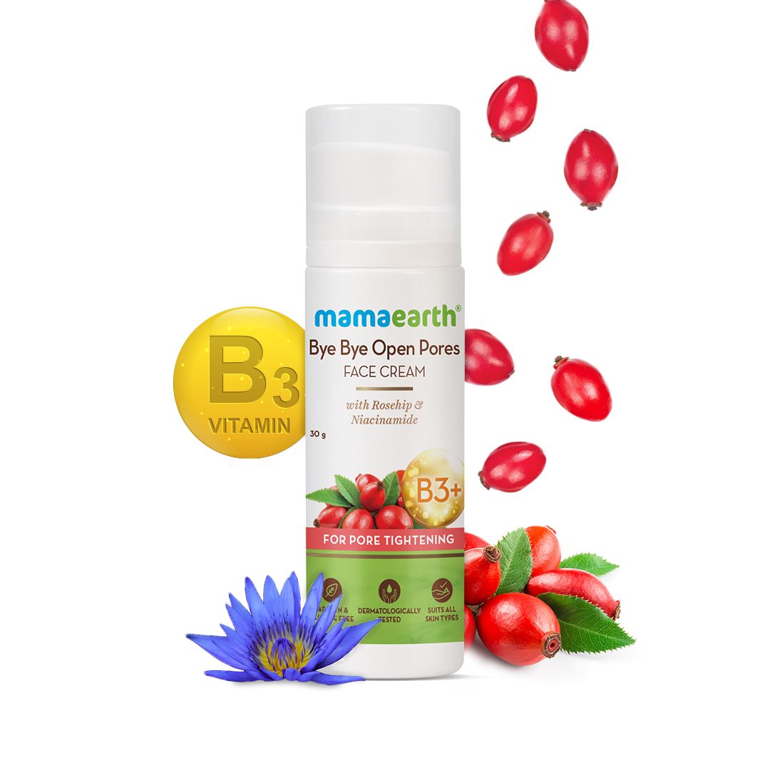 Mamaearth Bye Bye Open pores with Rice Water and Niacinamide for Glass Skin, 100 ml