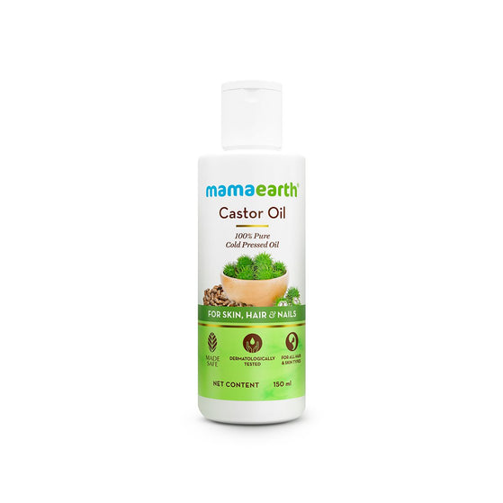 Castor Oil with 100% Pure Cold Pressed Castor Oil For Skin, Hair & Nails - 150 ml