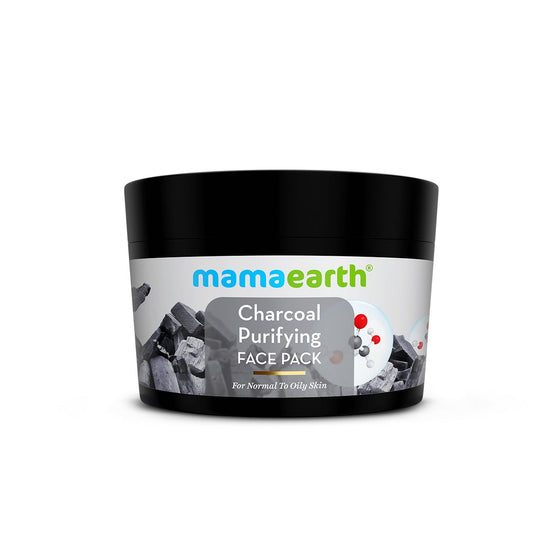 Charcoal Purifying Face Pack with Activated Charcoal & Glycolic Acid for Skin Detoxification - 200g