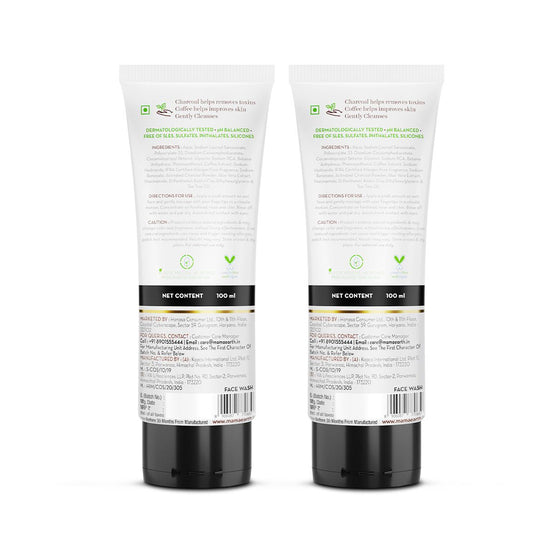 Charcoal Facewash with Pollution Defense Formula - 100ml (Pack Of 2)