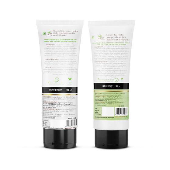 Charcoal Face Wash and Scrub Combo - 100ml + 100ml