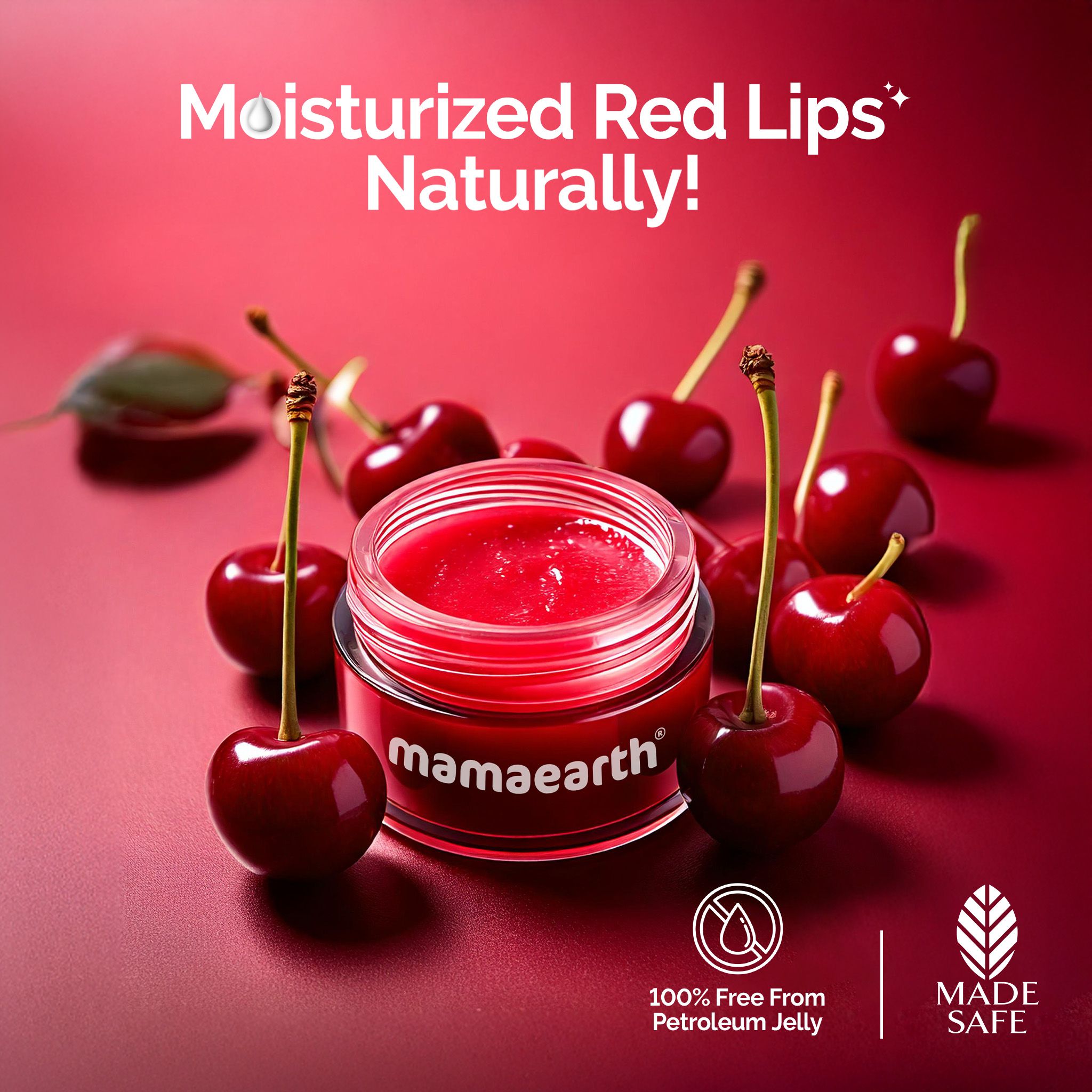 Cherry Moisture Therapy Lip Balm with Cherry & Vitamin E for Dry & Chapped Lips- 15 g (Pack of 2)