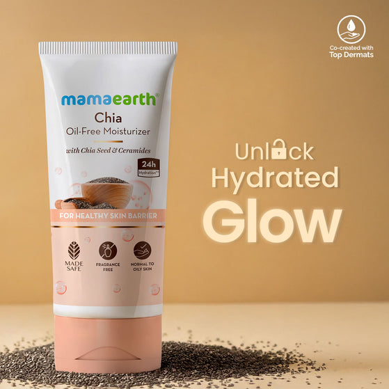 Chia Oil-Free Moisturizer with Chia Seed & Ceramides for Hydrated Glow - 80 g