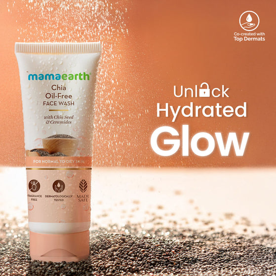 Chia face wash unlock hydrated glow with ceramides

