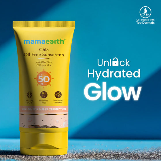 Chia Oil-Free Sunscreen SPF 50 unlocks hydrated glow