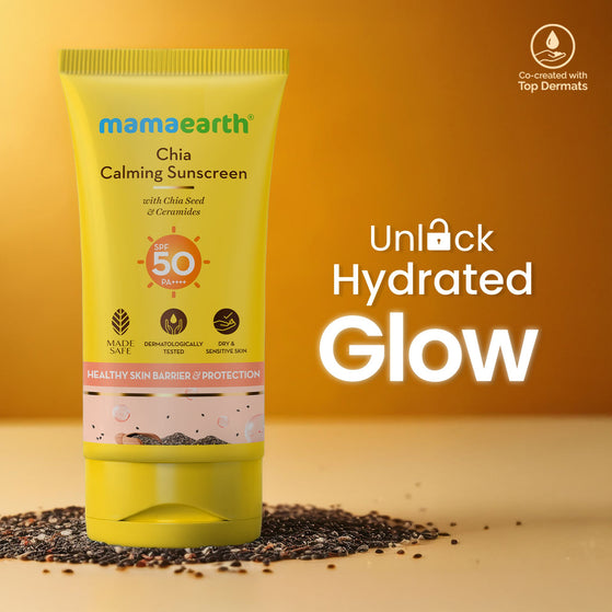 Chia Calming Sunscreen unlocks hydrated glow