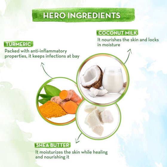 Coco Soft Shampoo with Coconut Milk & Turmeric for Gentle Cleansing - 400 ml