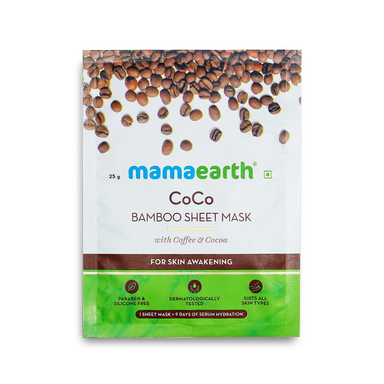 CoCo Bamboo Sheet Mask with Coffee and Cocoa for Skin Awakening - 25 g