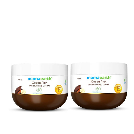 Cocoa Rich Moisturizer with Cocoa Butter & Vitamin E for Deep Nourishment - 200 g (Pack of 2)