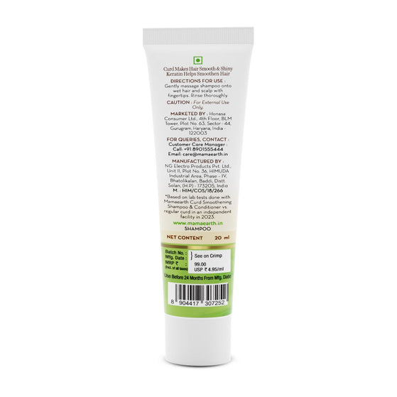 Curd Smoothening Shampoo with Curd & Keratin for Smooth & Shiny Hair- 20ml