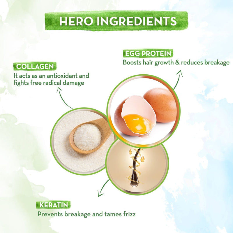 Eggplex Shampoo with Egg Protein & Collagen for Strength and Shine - 250 ml