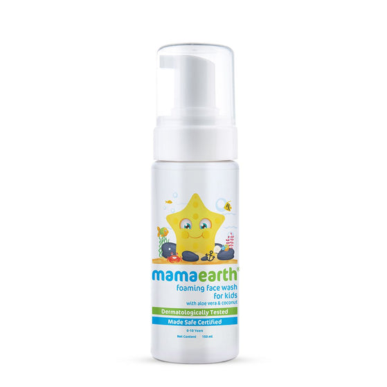 Foaming Face Wash For Kids With Aloe Vera & Coconut For Gentle Cleansing- 150 ml