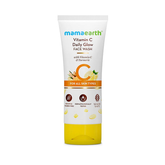 Mamaearth vitamin C face wash front packaging