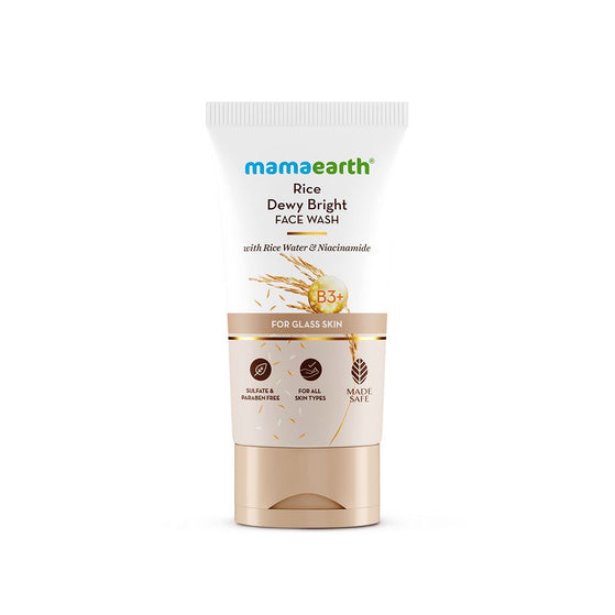 Rice Dewy Bright Face Wash tube front view
