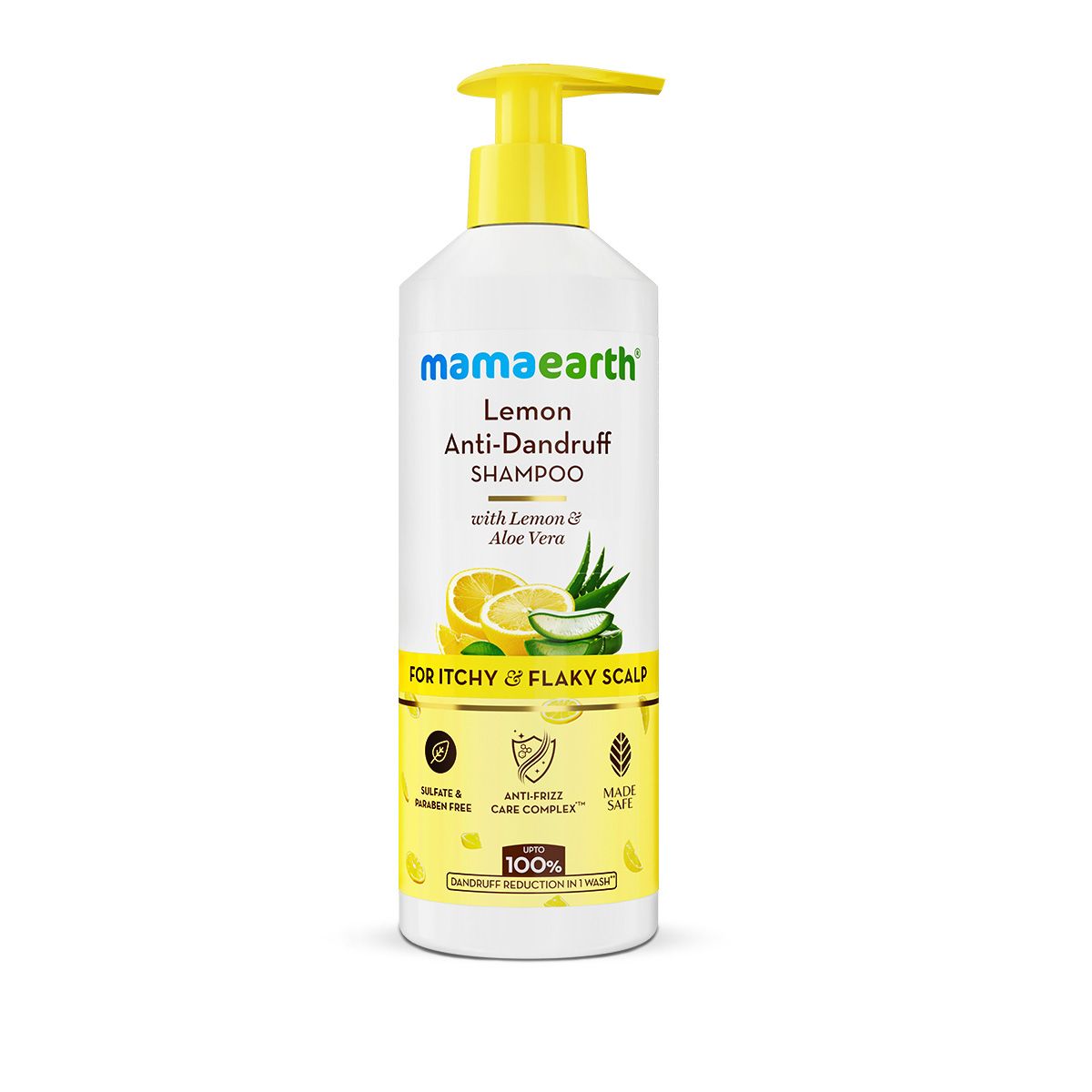 Lemon Anti-Dandruff Shampoo with Lemon & Aloe Vera for Itchy & Flaky Scalp - 400ml