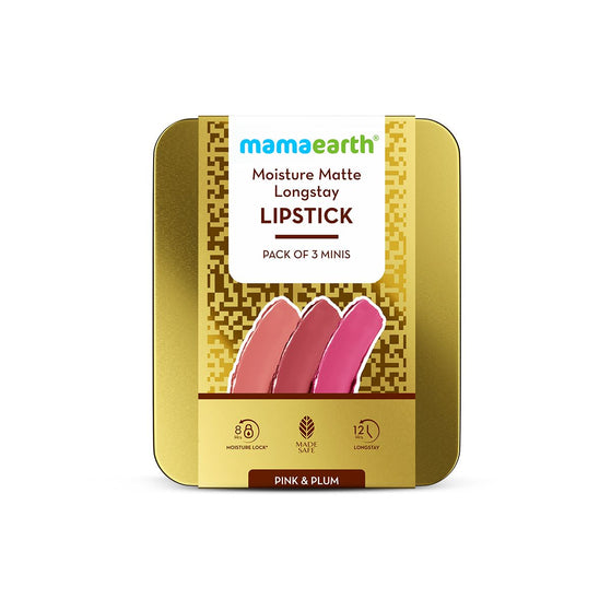 Mamaearth Matte Long Stay Lipstick Gift Set - Pink & Plum