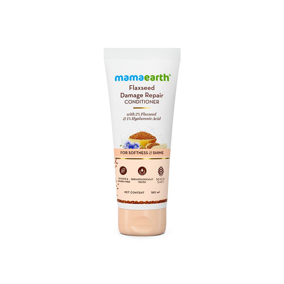 Flaxseed Damage Repair Conditioner with 2% Flaxseed & 1 % Hyaluronic Acid for Softness & Shine -180 ml