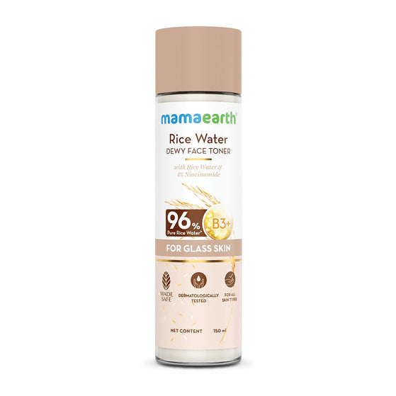 Rice Water Dewy Face Toner with 96% Pure Rice Water Extract & 4% Niacinamide for Glass Skin - 150 ml