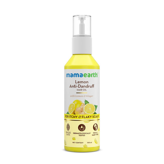 Mamaearth Lemon Anti-Dandruff Hair Oil with Lemon & Ginger for Dandruff & Itch-Free Scalp - 100 ml