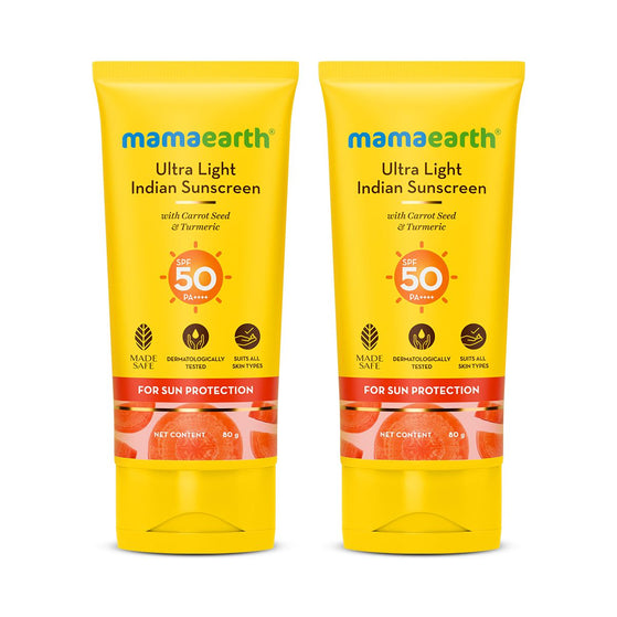 Ultra Light Indian Sunscreen SPF 50 PA++++ 80g pack of 2